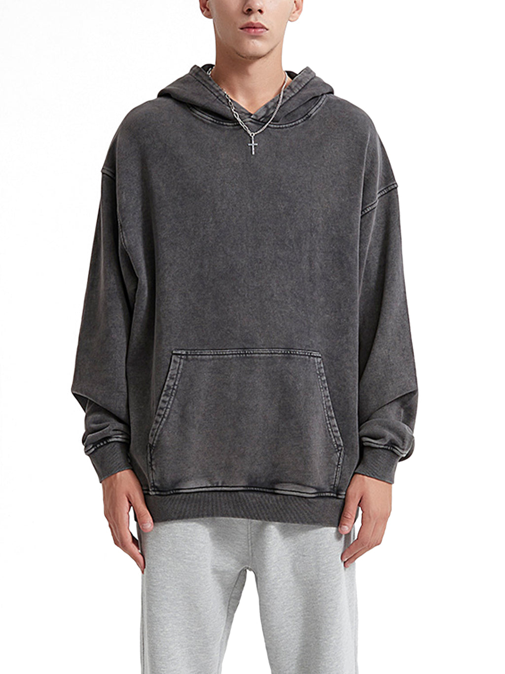 PRAY Hoodie - Charcoal Black